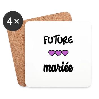 BRIDE-TO-BE - Coasters (set of 4) - white - Front
