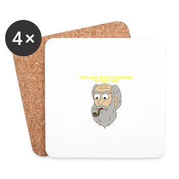 Pipe Smoking TShirt For Pipe Smoker Smoking - Coasters (set of 4) - white - Front