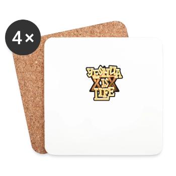 Hanukkah Festival Geschenke Yeshua ist Leben - Untersetzer (4er-Set) - Weiß - Vorne