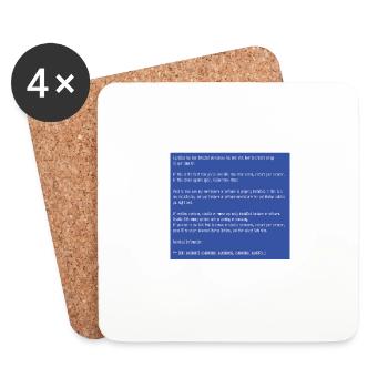 This is a perfect gift for computer users who - Coasters (set of 4) - white - Front