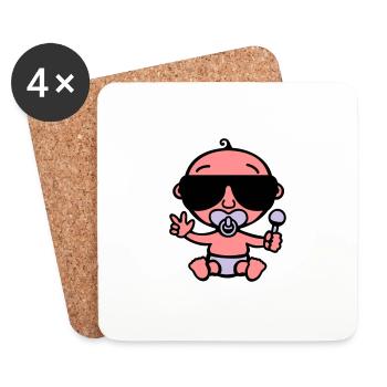 Cool Baby - Coasters (set of 4) - white - Front