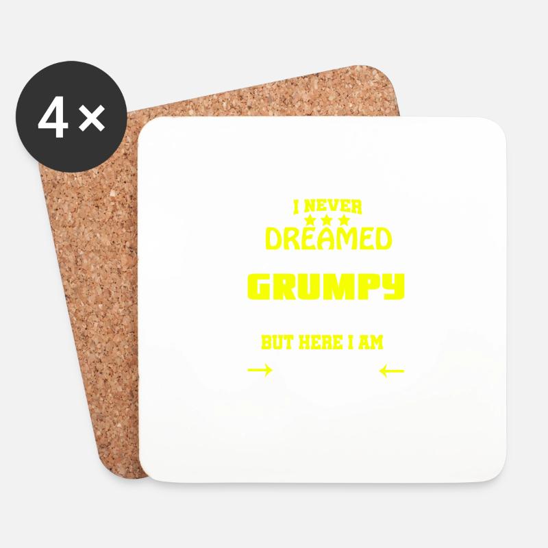 I'd Become A Grumpy Old Man T Shirt, Grumpy T - Coasters (set of 4) - white