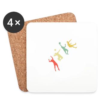 Retro Volleyball - Coasters (set of 4) - white - Front