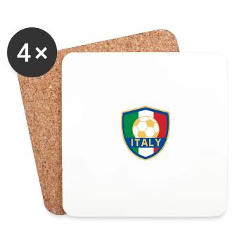 Football italien - Dessous de verre (lot de 4) - blanc - Devant
