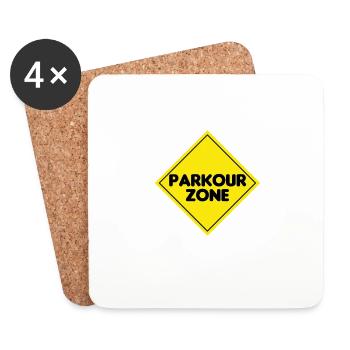 Fantastisches und cooles Parkour T-Shirt Design Parkour - Untersetzer (4er-Set) - Weiß - Vorne