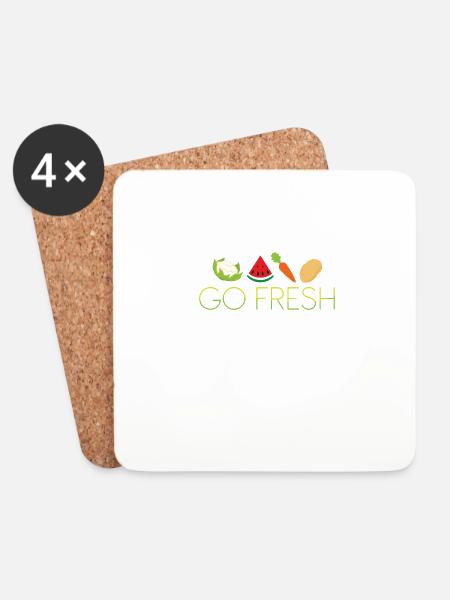 Go fresh - Coasters (set of 4) - white