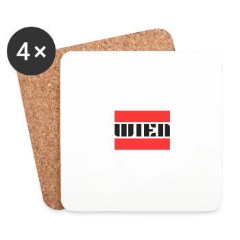 Vienna! - Coasters (set of 4) - white - Front