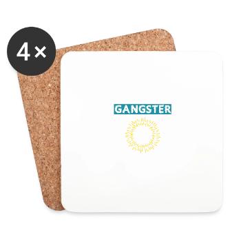 Meditierender buddhistischer spiritueller Gangsta - Untersetzer (4er-Set) - Weiß - Vorne