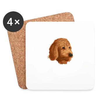 Golden Doodle - Coasters (set of 4) - white - Front