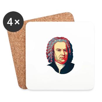 Johann Sebastian Bach - Coasters (set of 4) - white - Front