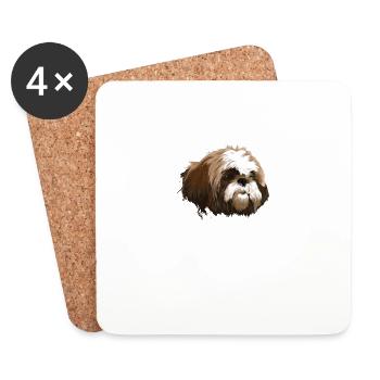 Shih Tzu Hund - Untersetzer (4er-Set) - Weiß - Vorne