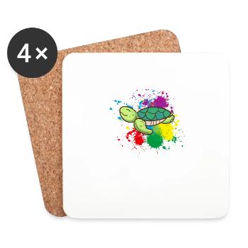 Turtle - Coasters (set of 4) - white - Front