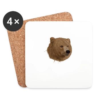 Bear Splatter - Coasters (set of 4) - white - Front