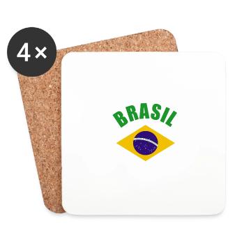 Brasil Ordem E Progresso - Coasters (set of 4) - white - Front
