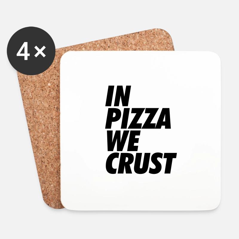 Pizza - Untersetzer (4er-Set) - Weiß