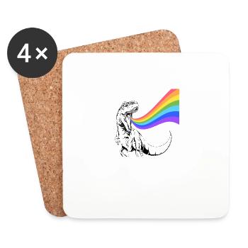 arc en ciel - Dessous de verre (lot de 4) - blanc - Devant