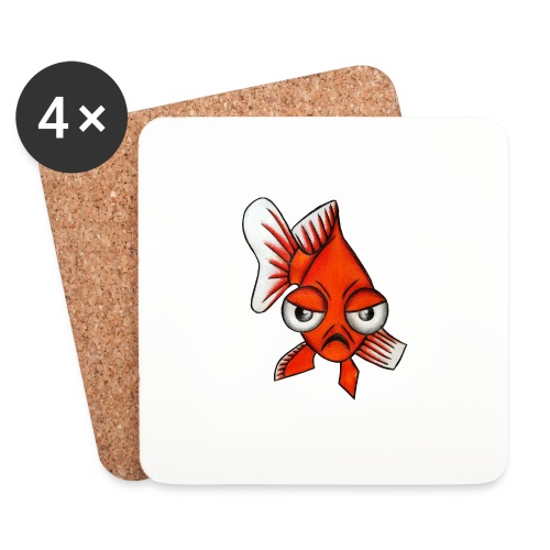Angry Fish - Dessous de verre (lot de 4)