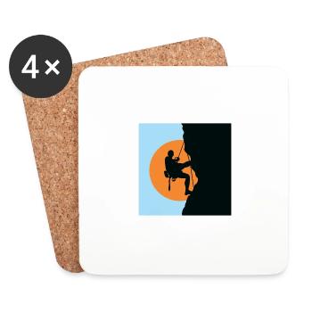 Rock climbing - Coasters (set of 4) - white - Front