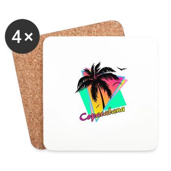 Copacabana - Dessous de verre (lot de 4) - blanc - Devant