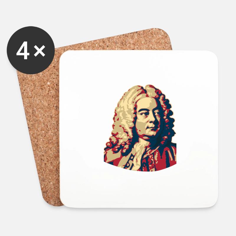Georg Friedrich Händel - Untersetzer (4er-Set) - Weiß