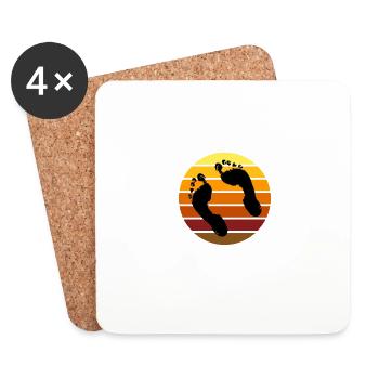 Grounding For The Joy Of Walking Barefoot - Coasters (set of 4) - white - Front