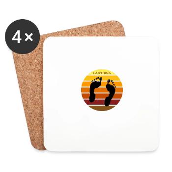 Get Grounded and Recharge - Coasters (set of 4) - white - Front