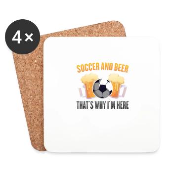 Soccer - Coasters (set of 4) - white - Front