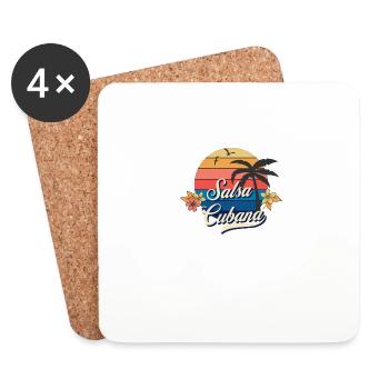 Salsa Dance Salsa Cubana Salsa Musique - Dessous de verre (lot de 4) - blanc - Devant