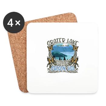 Crater Lake Nationalpark ESTD. 1902 Hemd, - Untersetzer (4er-Set) - Weiß - Vorne