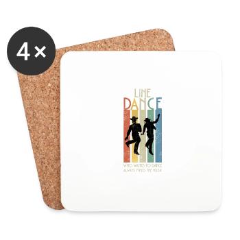 Who wants to dance Line Dancing - Coasters (set of 4) - white - Front
