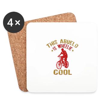 Ce grand-père est Wheelie Cool Funny Quote pour - Dessous de verre (lot de 4) - blanc - Devant