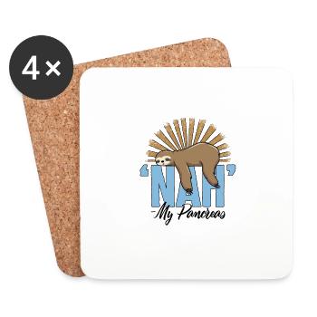 Respiratory Therapist Shirt, Nah My Pancreas - Coasters (set of 4) - white - Front