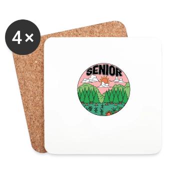 Graduation Shirt, Senior Class Of 2023 Gift End - Coasters (set of 4) - white - Front
