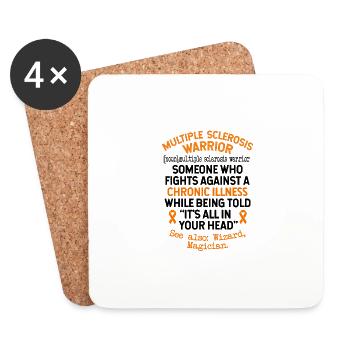Definition Multiple Sclerosis Warrior - Coasters (set of 4) - white - Front