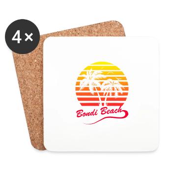 Bondi Beach - Dessous de verre (lot de 4) - blanc - Devant