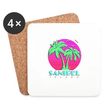 Sanibel Island - Untersetzer (4er-Set) - Weiß - Vorne