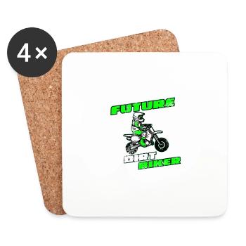 Future Dirt Biker Funny Motocross Gift for Kids - Coasters (set of 4) - white - Front