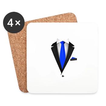 Tuxedo with a Tie For Weddings And Special - Coasters (set of 4) - white - Front