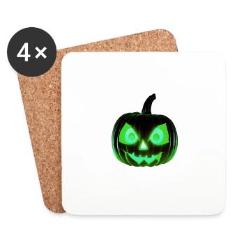 Hallowen Spooky Pumpkin Design Gift for Hallows - Coasters (set of 4) - white - Front