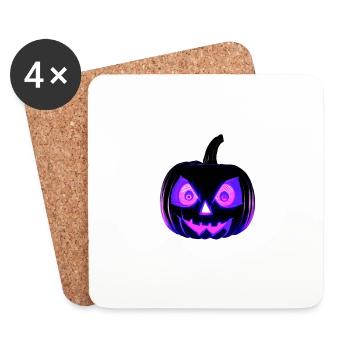 Hallowen Spooky Pumpkin Design Gift for Hallows - Coasters (set of 4) - white - Front