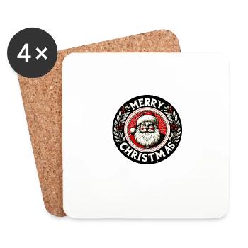 Santa Claus design Funny Gift for Xmas Lovers - Coasters (set of 4) - white - Front