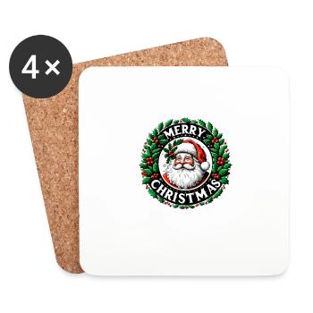 Frohe Weihnachten Design Lustiges Geschenk für Weihnachtsliebhaber - Untersetzer (4er-Set) - Weiß - Vorne