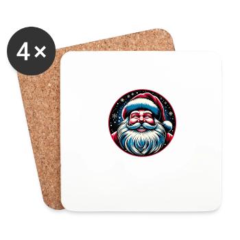 Santa Claus design Funny Gift for Xmas Lovers - Coasters (set of 4) - white - Front