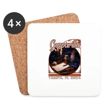 Gasparilla 2024 Shanty Quill Tampa FL - Dessous de verre (lot de 4) - blanc - Devant