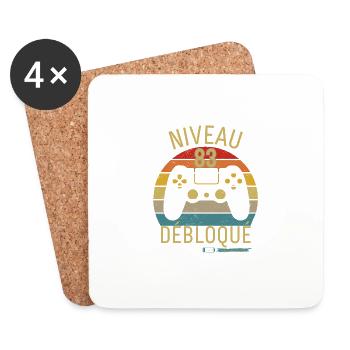 Niveau 83 Débloqué - Dessous de verre (lot de 4) - blanc - Devant