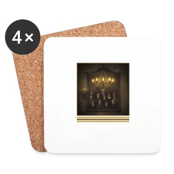 Spooky Vintage Family Portrait Gothic Tee - Coasters (set of 4) - white - Front