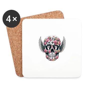 Endless Love Skull T Shirt NICU Mom's Guardian - Coasters (set of 4) - white - Front