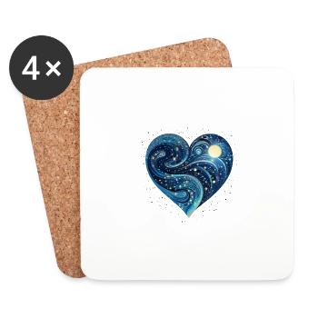 Sternenherz des Mutes T-Shirt CHD Awareness Night - Untersetzer (4er-Set) - Weiß - Vorne