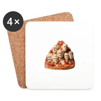 Pizza Presidents' Hall of Fame - Coasters (set of 4) - white - Front
