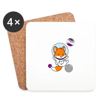 Renard Astronaute Ace Pride - Dessous de verre (lot de 4) - blanc - Devant